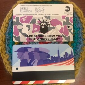 Metrocards collection Metrocard BAPE NYC MTA 15TH ANNIVERSARY & bonus